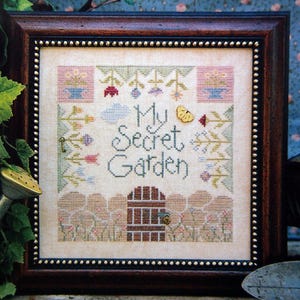 My Secret Garden By Lizzie Kate Vintage Counted Cross Stitch Pattern Packet 1998