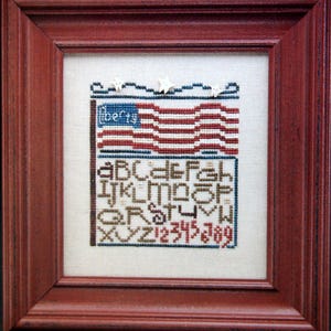 Glückliche Flagge Flagge Tag durch die Trilogy Vintage kleine gezählt Kreuzstich-Muster Faltblatt 2003
