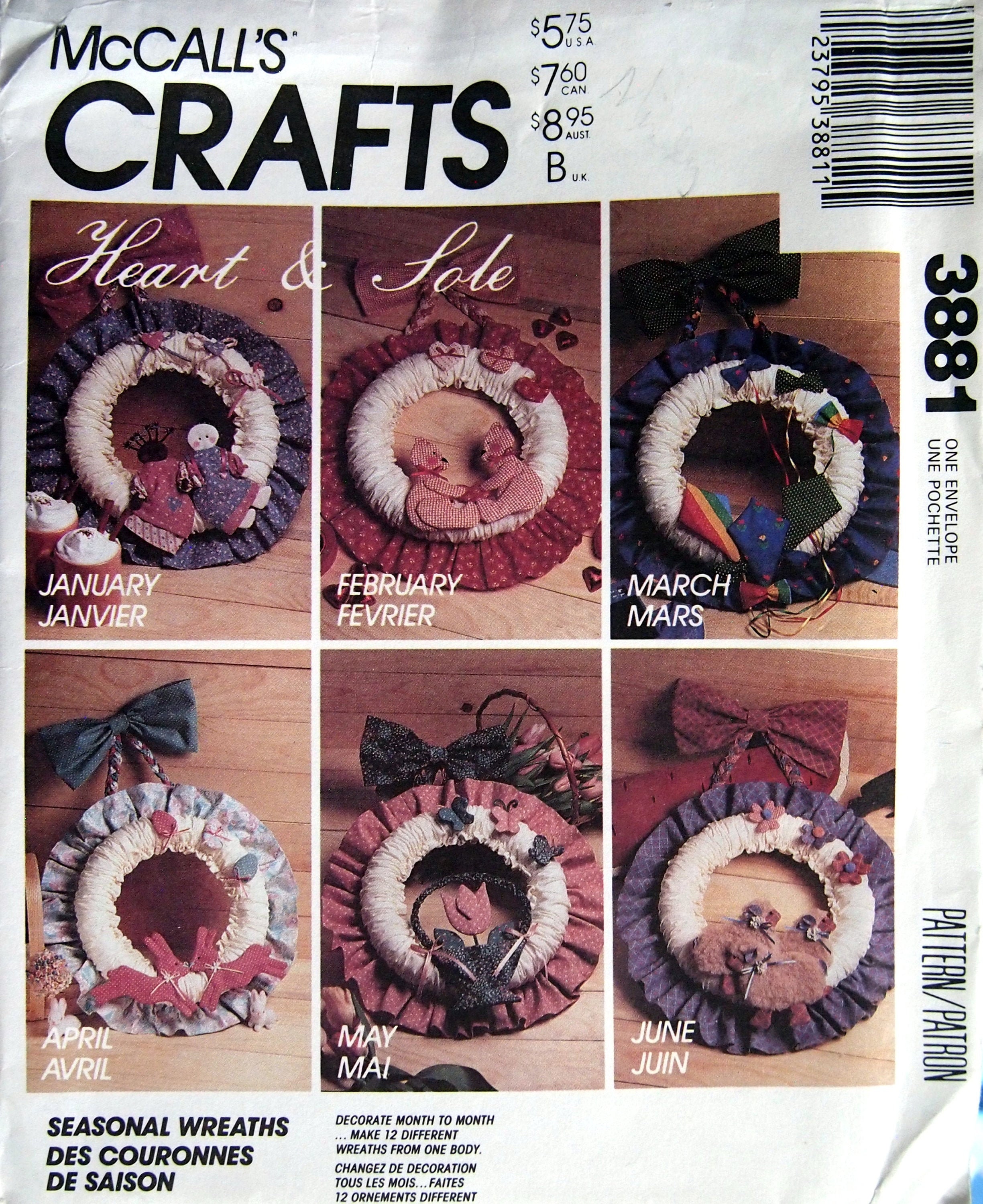 Seasonal Wreaths Mccall S Crafts 31 Vintage Uncut Sewing Etsy Uk Seasonal Wreaths Mccall S Crafts 31 Vintage Uncut Sewing Etsy Uk
