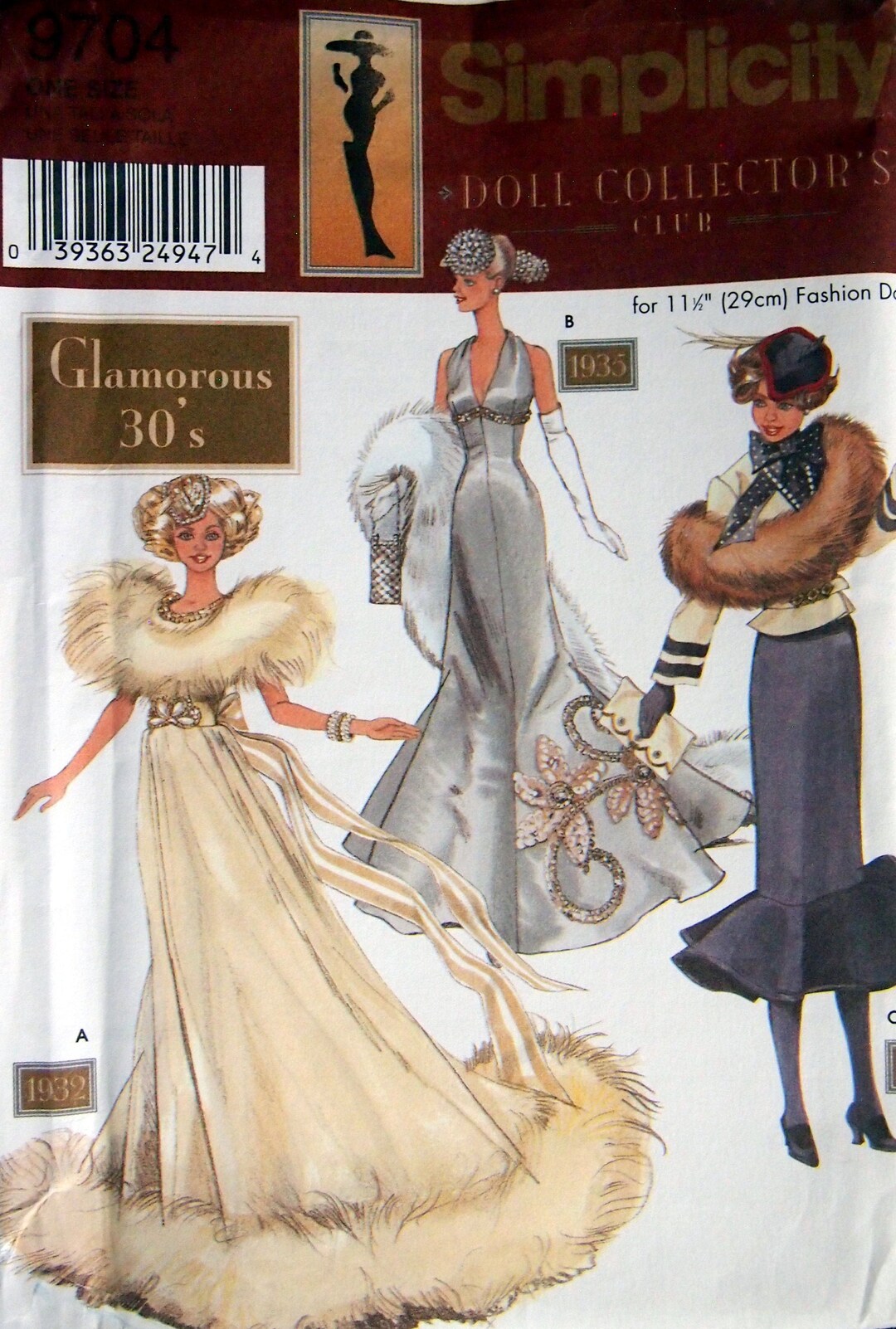 Glamorous 30's - Doll Clothes for 11-1/2 Inch Fashion Doll - Doll ...