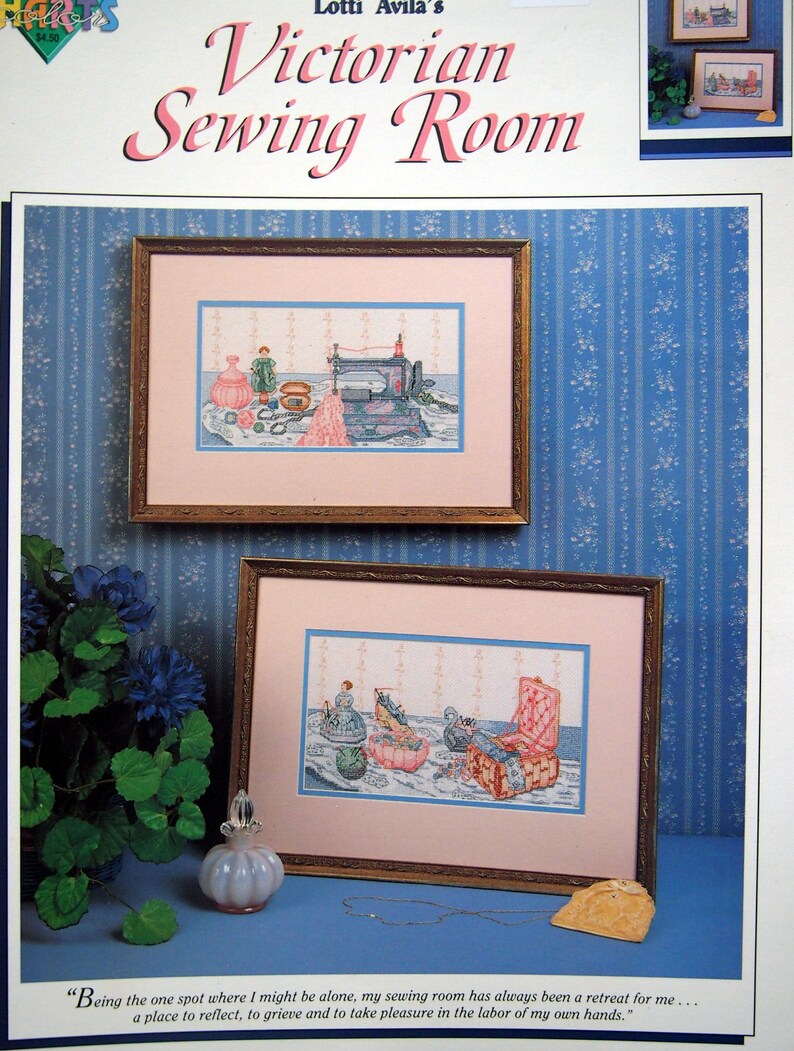 Victorian Sewing Room by Lotti Avila and Color Charts Vintage Etsy