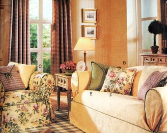 Drapes, Slipcovers And Pillows Butterick Waverly 3877 Vintage Uncut Sewing Pattern 2003