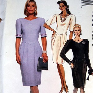 Damesjurk maat 10 McCall&#39;s 4059 vintage ongesneden naaipatroon 1988