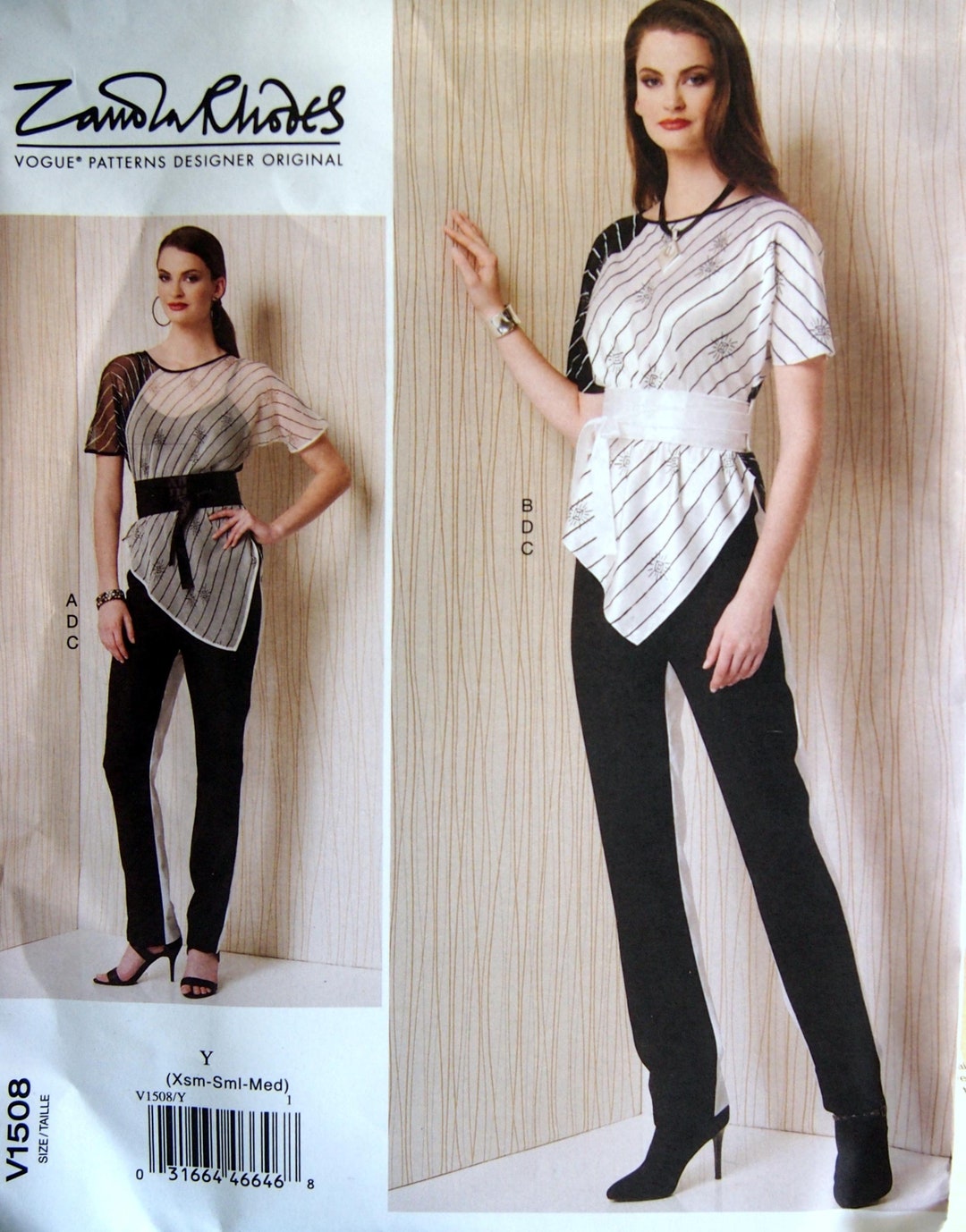 Zanda Rhodes Pattern Misses' Top, Pants and Belt - Zandra Rhodes - Vogue American Designer ...