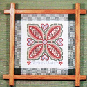 Melon Patch - Designs von Quilts - Motiv 1 von Country Cachet Vintage gezähltes Kreuzstichmuster Leaflet 1987