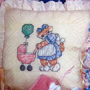 The Baby Book By Cross My Heart Inc. Vintage Counted Cross Stitch Pattern Leaflet 1987
