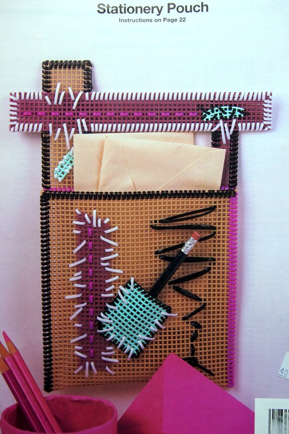 Plastic Canvas Lacing by Claire Lavin Vintage Plastic Canvas