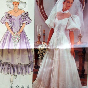 Misses&#39; Bridal Gown (READ DESCRIPTION) Vogue Bridal Design Size 10 Vogue 1366 Vintage Uncut Sewing Pattern Undated