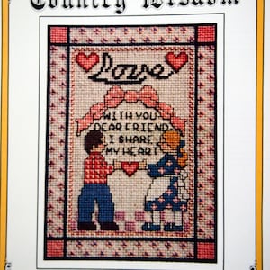 Country Wisdom von Polly Carbonari Vintage Kreuzstichmuster Blättchen 1987