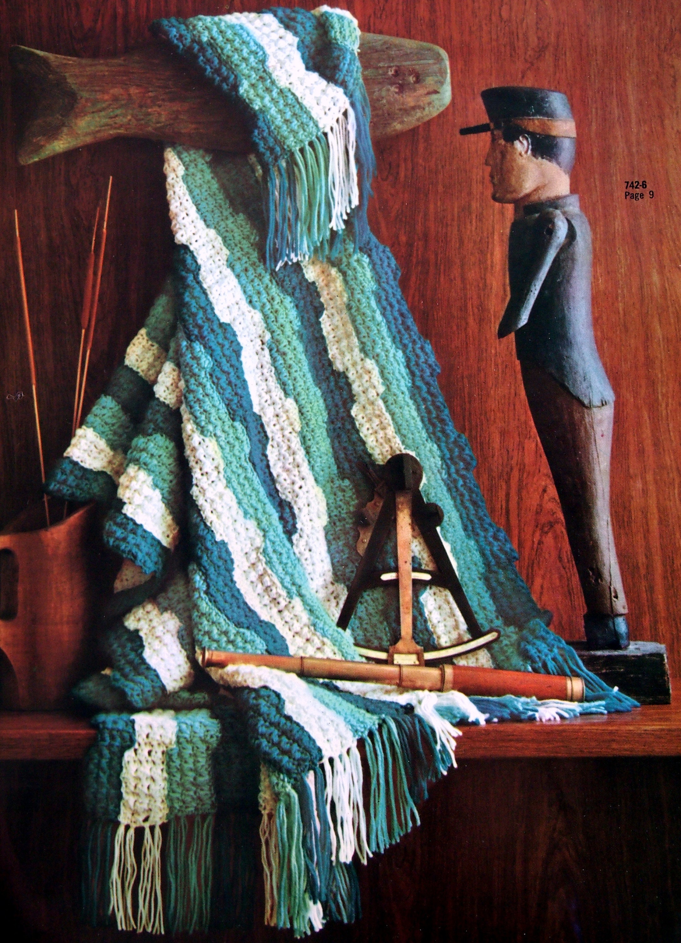Afghans Book 742 by Columbia Minerva Vintage Knitting and Crochet