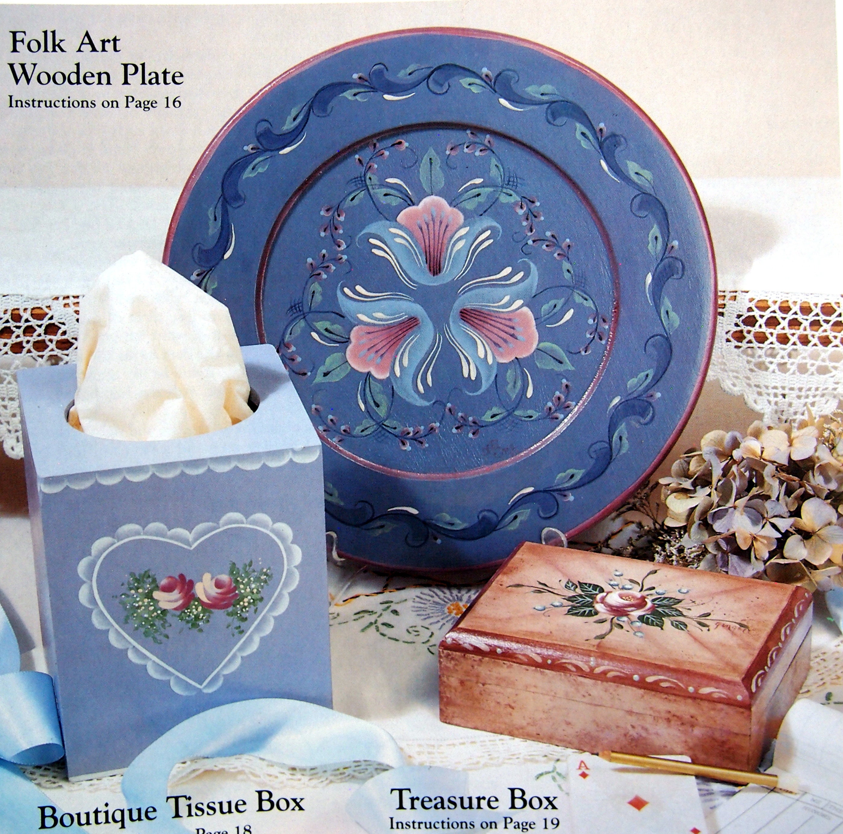 Beginning Lessons in Acrylics by Plaid Vintage Tole and Decorative Acrylic Painting Pattern Book ...