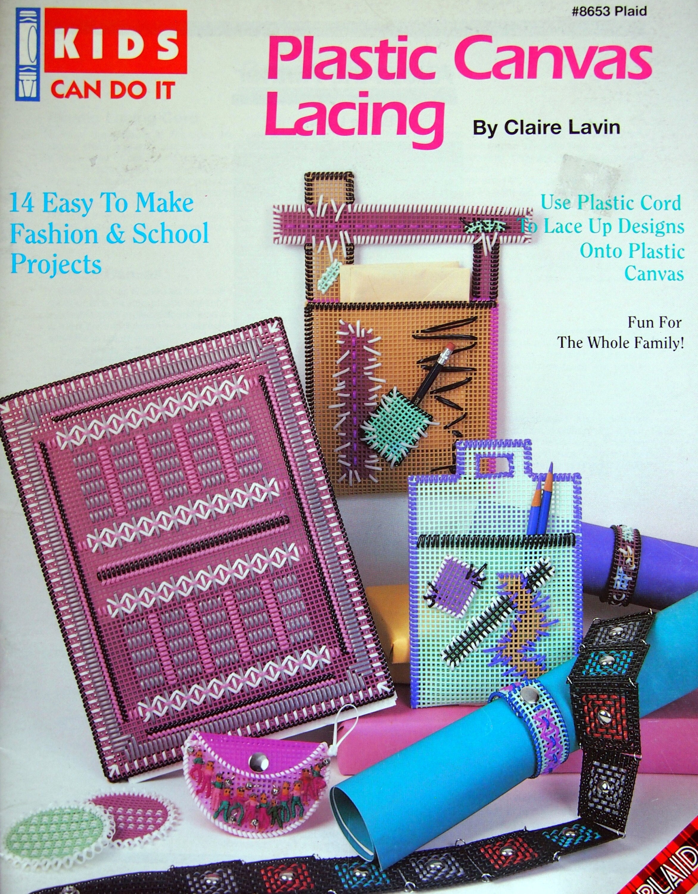 Plastic Canvas Lacing by Claire Lavin Vintage Plastic Canvas