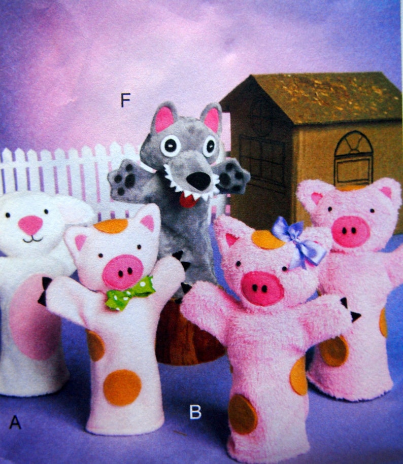 Puppets And Carry Bag By McCall/'s Crafts M6671 Uncut Sewing Pattern 2012