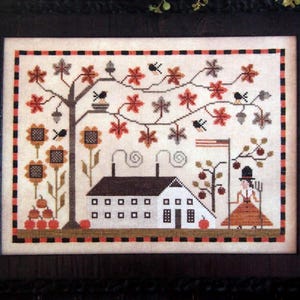 Betsy's Autumn By Paulette Stewart And Plum Street Samplers Counted Cross Stitch Pattern Packet 2017
