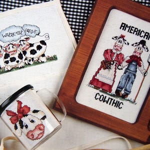 Home Is Where The Herd Is - 9 Designs von Rose Calton Vintage Kreuzstichmuster Faltblatt 1992