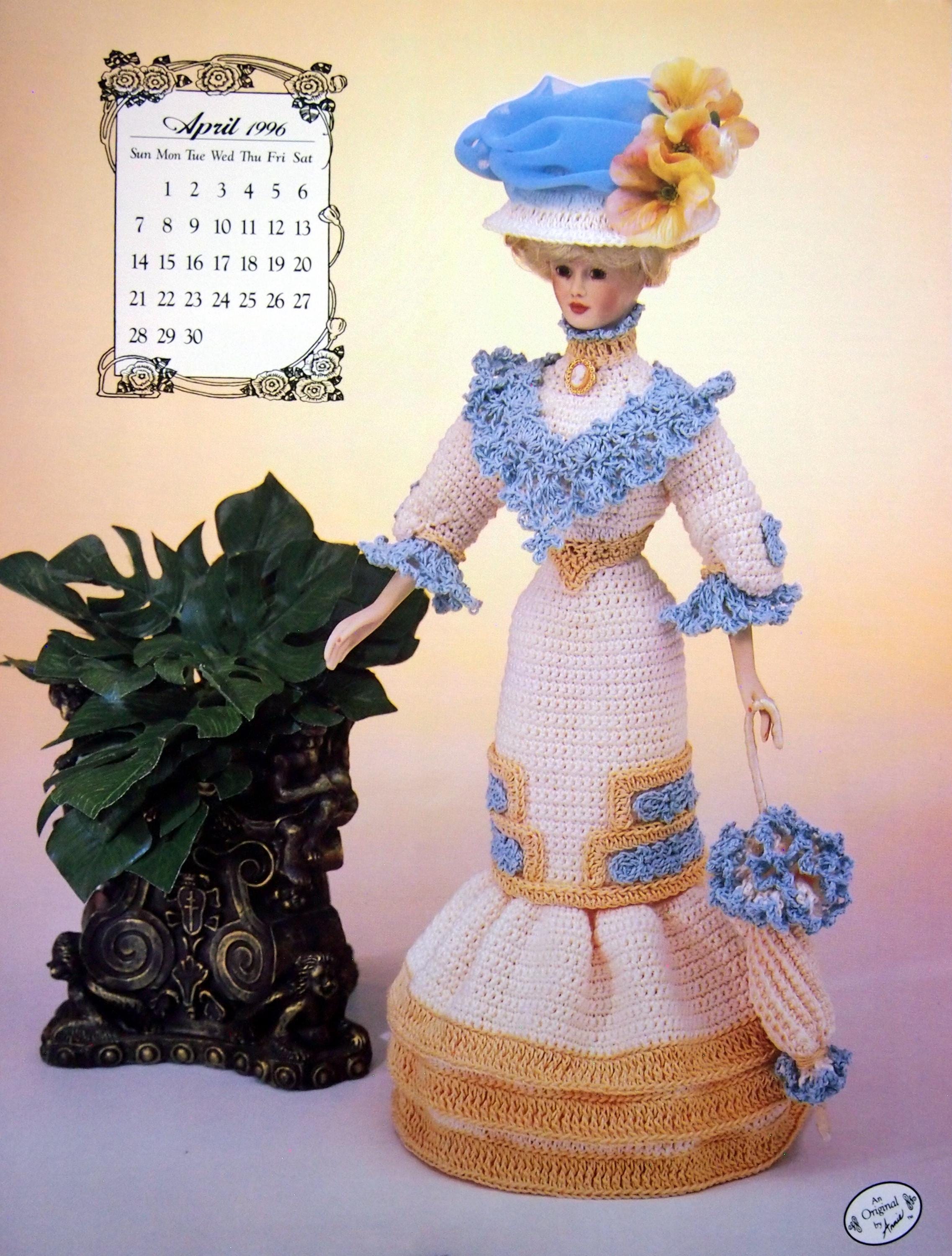 Miss April 1996 - Afternoon Frock - Annie's Calendar Bed Doll