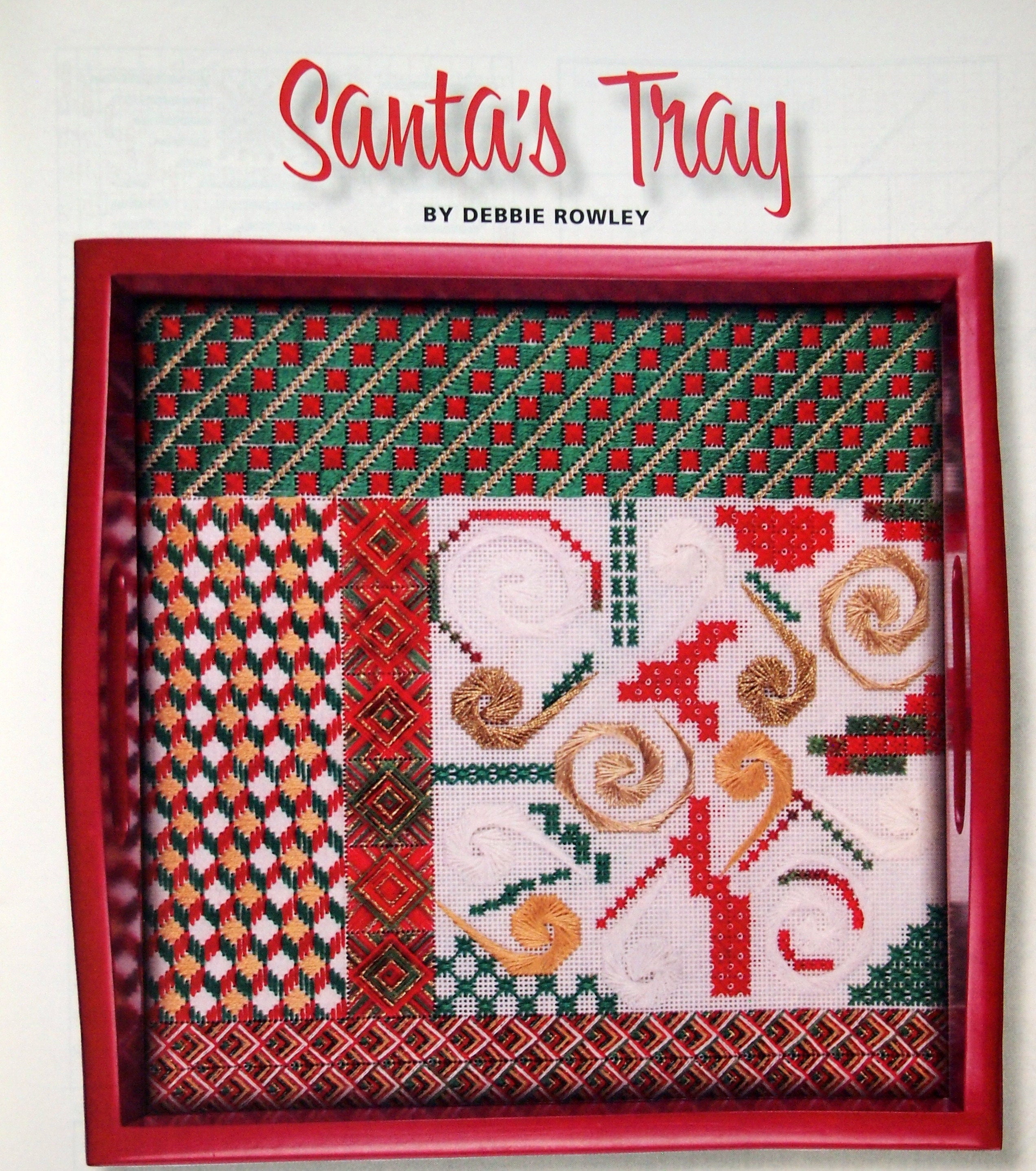 SALE! Needlepoint Tray Canvas: Strawberry Patch Tray Canvas