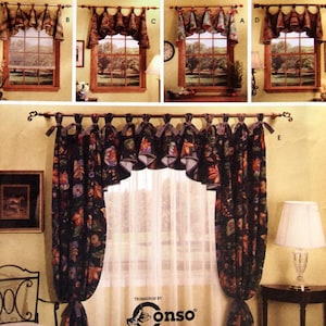 Window Treatments - Can Tops Simplicity Home Decorating 5696 Vintage Uncut Sewing Pattern 2005