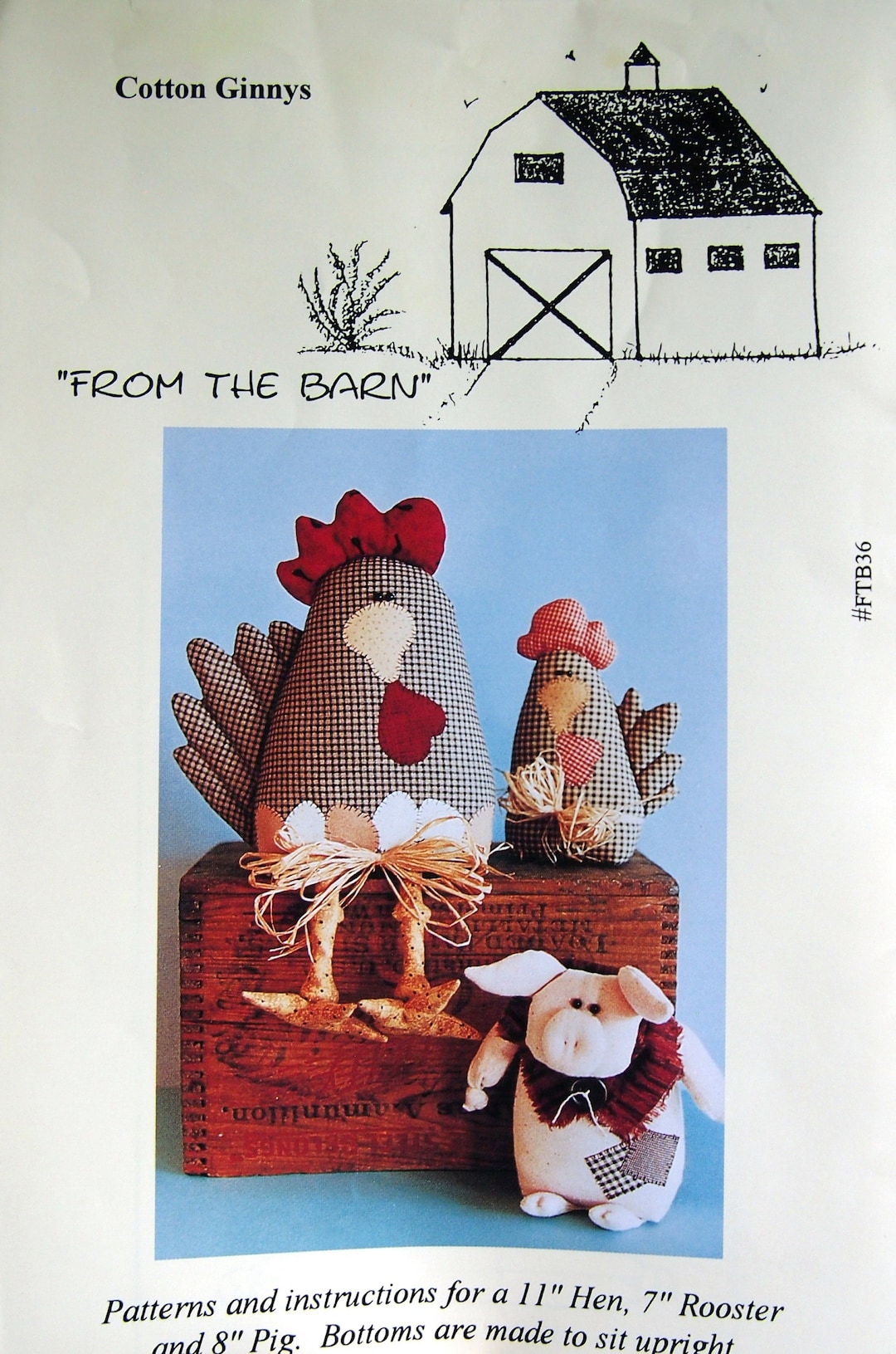 From the Barn by Cotton Ginnys Vintage Sewing Pattern Packet 1993 Etsy