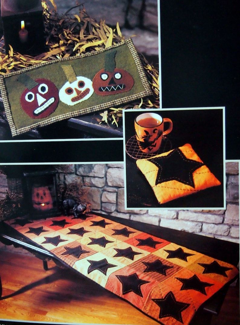 Wool Applique And Needlework Pattern Booklet Undated Spooky Threads By Need/'l Love Paperback Quilting