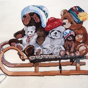 The Downhill Gang by Dawna Barton Vintage Kreuzstichmuster Blättchen 1987