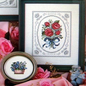 Bouquets & Lace Charted For Cross Stitch 19 Designs By Anne Van Wagner Young Vintage Cross Stitch Pattern Leaflet 1982