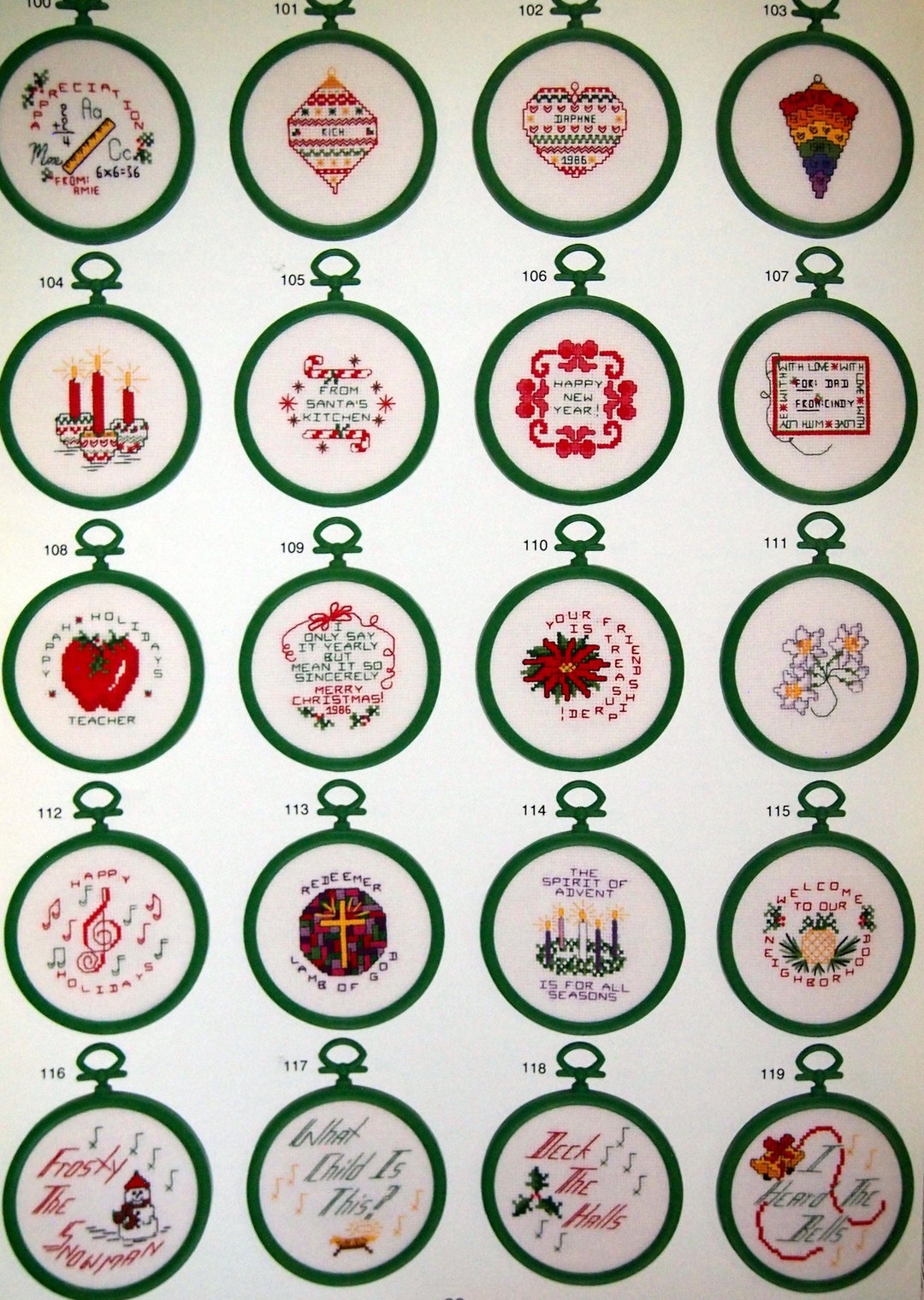 Mini Yuletide Messages... by Dafni Vintage Cross Stitch Pattern Booklet ...