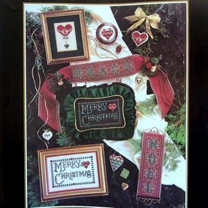 Weihnachtsjuwelen Von Mill Hill Vintage Perlen Kreuzstich und Stickmuster Faltblatt 1995