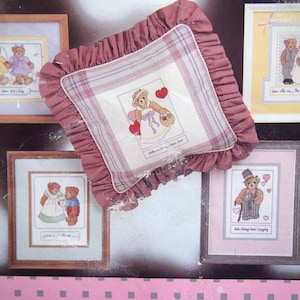 Love Bears In Cross Stitch Kinship Cross Stitch Pattern Vintage Cross Stitch 1986