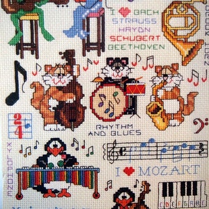 Music Makers - Mini Series 8 von Terrie Lee Steinmeyer Vintage-Kreuzstichmuster-Broschüre 1986