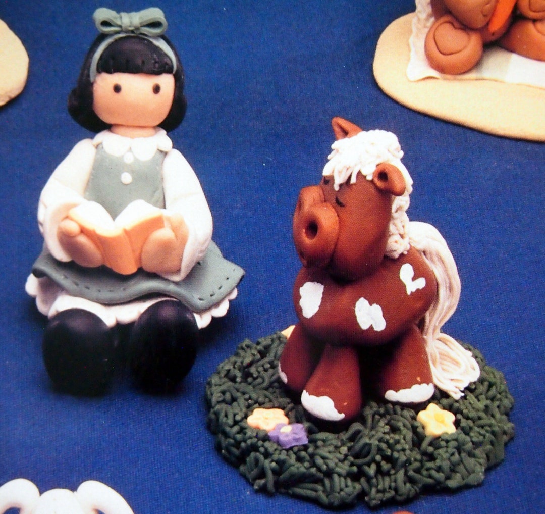 Fimo Clay-mates - 14 Clay Figures by Cecilia Determan Vintage Fimo