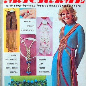 Livre De Macramé Vintage 1976 – Modèles Et Patrons, édition USA (HP-450)