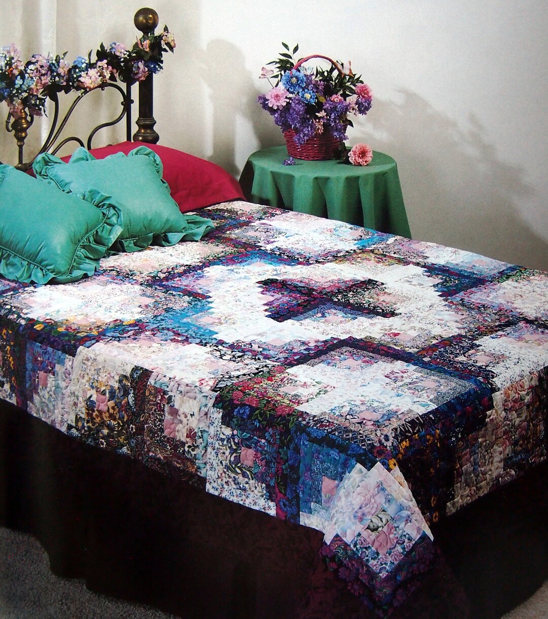 Watercolor Log Cabin Quilts From Palouse Patchers by Terry Etsy