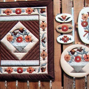 Scrap-Basket Blumen By Susan Tinker Vintage Applikation Quilt Muster Broschüre 1980