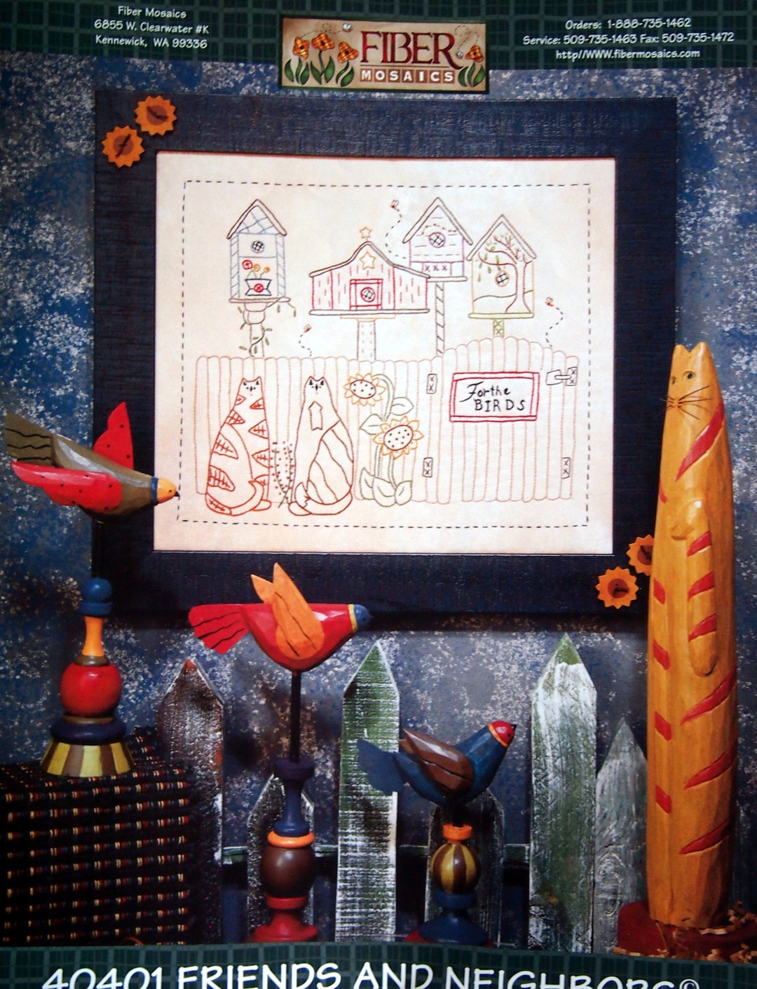 Fibrefriend Patterns Friends and Neighbors by Fiber Mosaics Vintage Embroidery Pattern ...