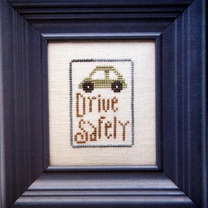 Drive Safely - Mother's Wisdom By Heart In Hand Vintage Kleines Kreuzstichmuster Faltblatt 2005