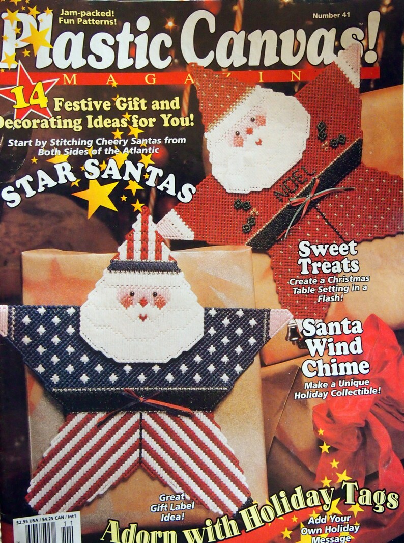Plastic Canvas Magazine Vintage Plastic Canvas Pattern Magazine NovemberDecember 1995