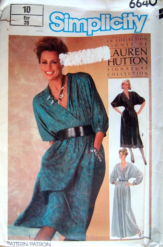 Misses' Dress in Three Lengths Size 10 Simplicity Lauren Hutton