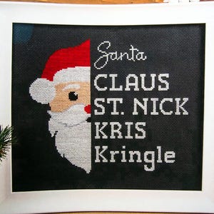 Weihnachtsmann - TypeFACE Serie By It's Sew Emma Kreuzstichmuster Broschüre 2022
