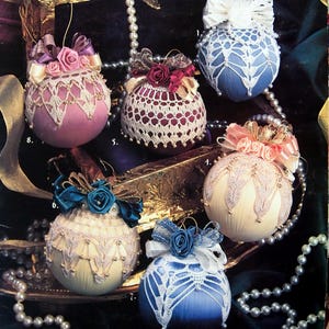 Satin Ball Splendor von Annie's Attic Vintage Thread Crochet Pattern Leaflet 1994