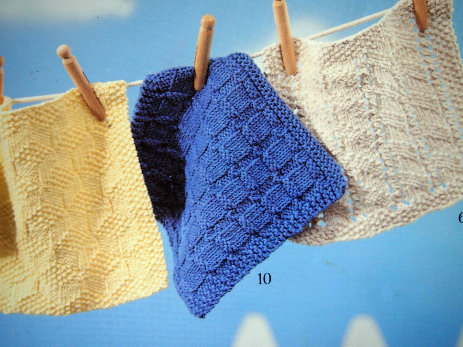 Nifty Knit Dishcloths by Leisure Arts Vintage Knitting Pattern Etsy