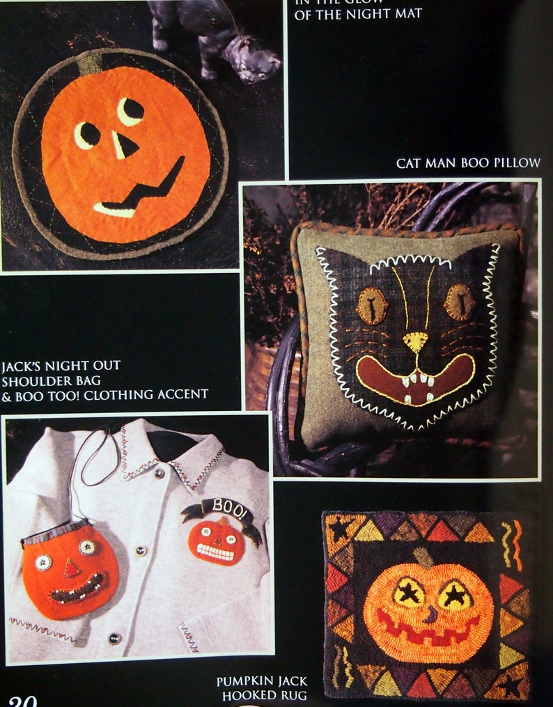 Wool Applique And Needlework Pattern Booklet Undated Spooky Threads By Need/'l Love Paperback Quilting