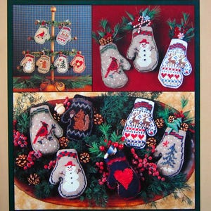 Warme Wollfäustlinge Von Renee Nanneman Und The Needle'l Love Company Vintage Kreuzstichmuster 1994