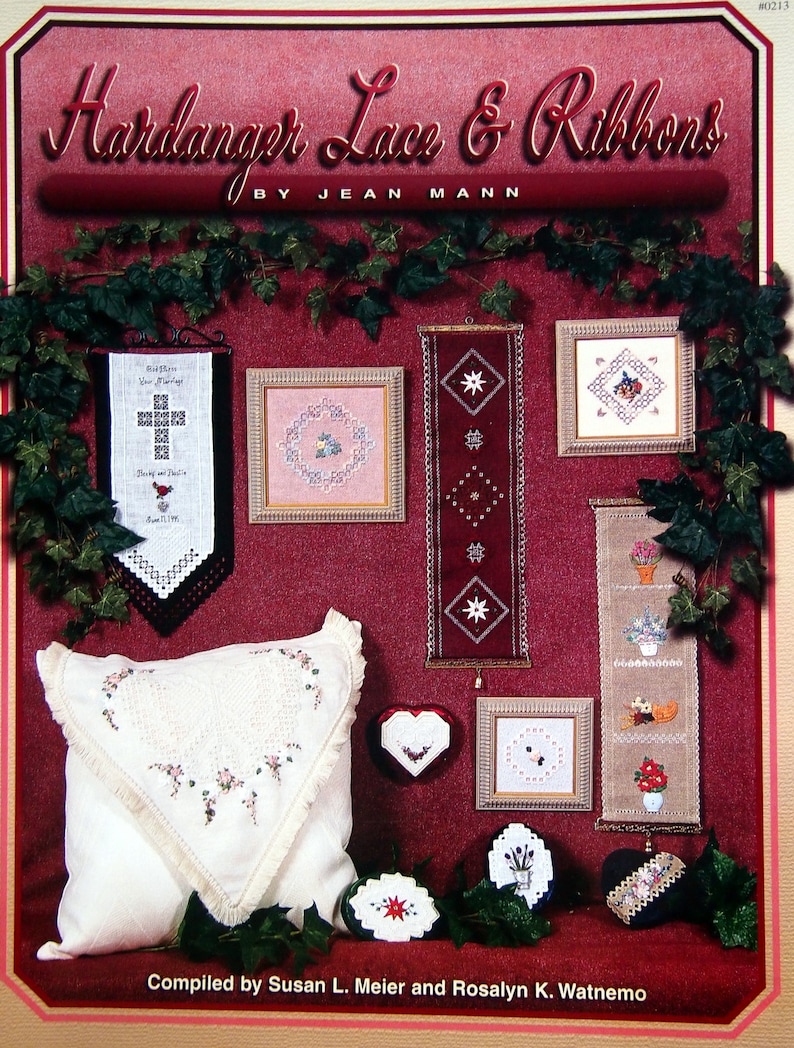 Hardanger Pattern Books Hardanger Lace & Ribbons by Jean Mann Vintage Hardanger Embroidery ...