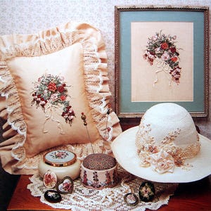 Silk Ribbon & Friends By Piecemakers Vintage Silk Ribbon Embroidery Pattern Book 1997
