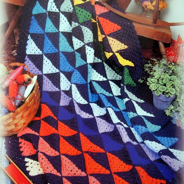 Afghan Sentiments Vintage Hardcover Crochet Pattern Book 1998