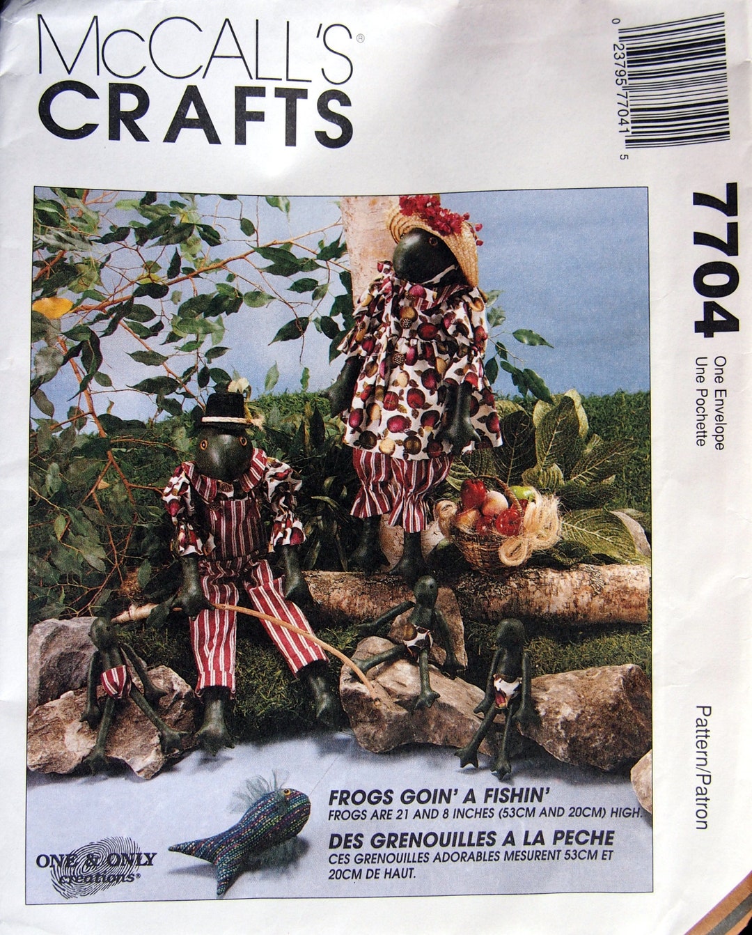 Frogs and Fish Mccall's Crafts 7704 Vintage Uncut Sewing Pattern 1995 ...