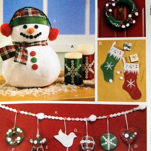 Kerstversiering McCall's Crafts M6220 ongesneden naaipatroon 2010