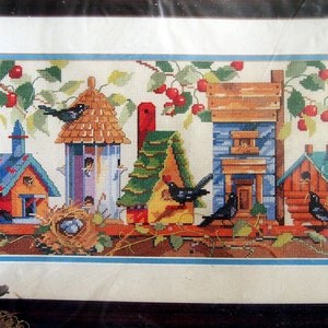 Birdhouses By Nancy Rossi And Bucilla Vintage Cross Stitch Kit 1995