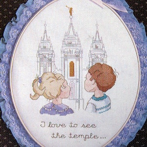 I Feel My Savior&#39;s Love Themes From LDS Children&#39;s Songs In Counted Cross Stitch Vintage Cross Stitch Pattern Leaflet 1986